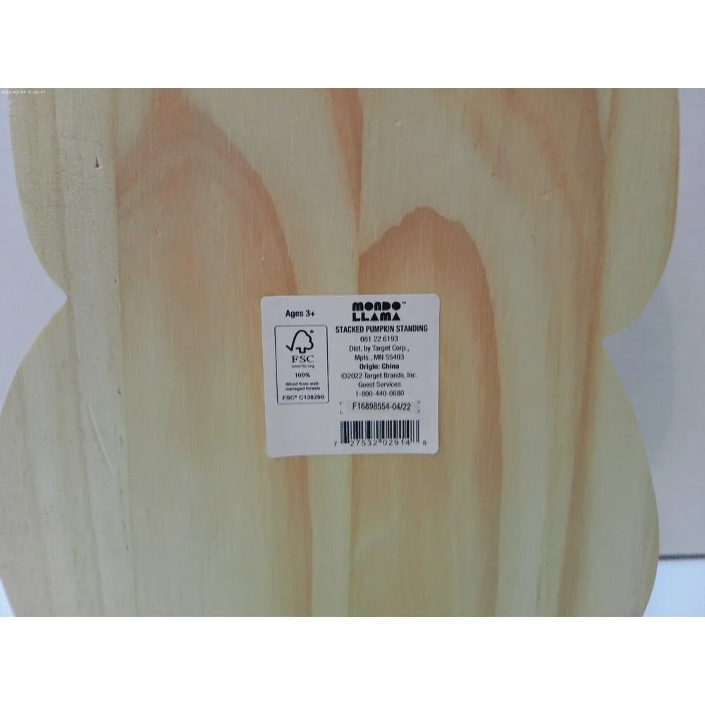 Target Mondo Llama Halloween Craft Raw Wood Routed Stacked Pumpkin Free Standing